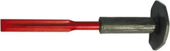 Osca - 12" OAL x 2-1/2" Blade Width Brick Chisel - Steel with Bricklayer Grip Handle - All Tool & Supply