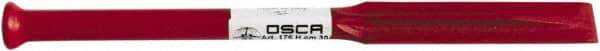 Osca - 12" OAL x 2-1/2" Blade Width Brick Chisel - Chrome Vanadium Steel Handle - All Tool & Supply