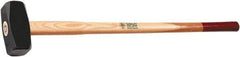 Osca - 8-51/64 Lb Head, 35-1/2" Long Sledge Hammer - Carbon Steel Head, 2-1/2" Face Diam, 6" Long Head, Wood Handle - All Tool & Supply