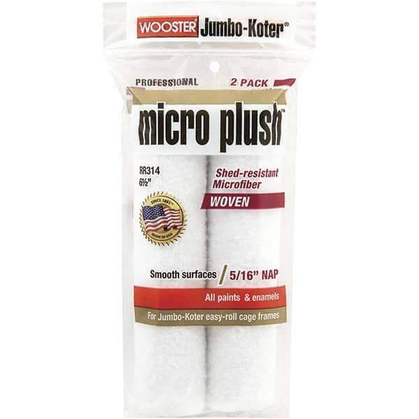 Wooster Brush - 3/8" Nap, 6-1/2" Wide Paint Roller - Smooth Texture, Microfiber - All Tool & Supply