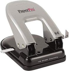 PaperPro - Paper Punches Type: 40 Sheet Manual Two Hole Punch Color: Black/Silver - All Tool & Supply