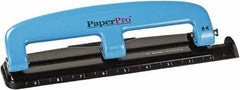 PaperPro - Paper Punches Type: 12 Sheet Manual Three Hole Punch Color: Blue/Black - All Tool & Supply