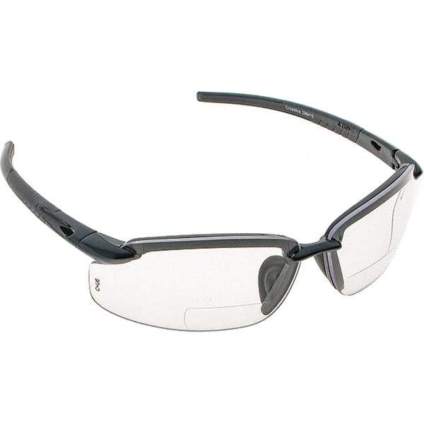 CrossFire - +1.5, Clear Lenses, Scratch Resistant, Frameless Magnifying Safety Glasses - UV Protection - All Tool & Supply