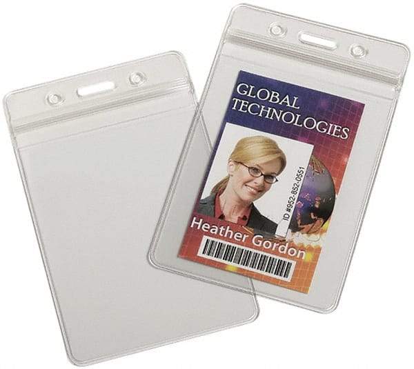 Ability One - Hanging Badge Holder - Clear - All Tool & Supply