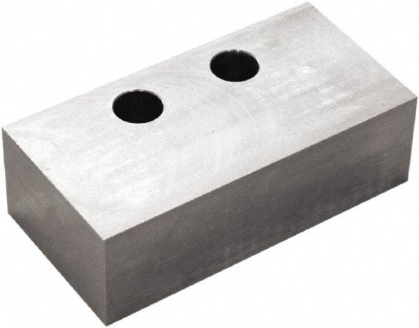 5th Axis - 6" Wide x 2" High x 2.95" Thick, Flat/No Step Vise Jaw - Soft, Steel, Manual Jaw, Compatible with V6105M Vises - All Tool & Supply