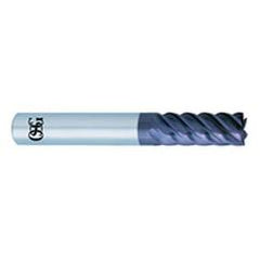 3/8'' Dia. - 3'' OAL - - WXS Coated CBD - 45° Helix HP End Mill - 6 FL - All Tool & Supply