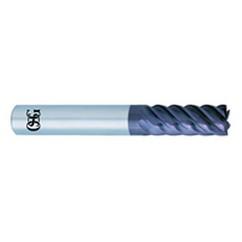 5/8'' Dia. - 4'' OAL - - WXS Coated CBD - 45° Helix HP End Mill - 6 FL - All Tool & Supply