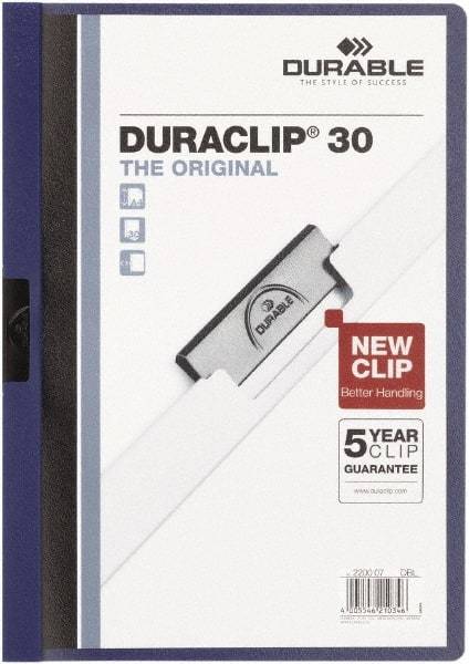 DURABLE - 11" Long x 8" Wide Report Cover - Dark Blue - All Tool & Supply