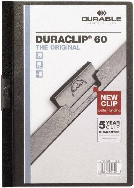 DURABLE - 11" Long x 8" Wide Report Cover - Black - All Tool & Supply