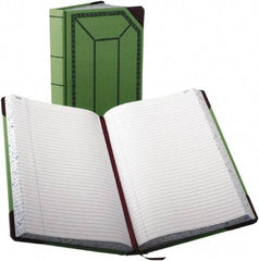 Boorum & Pease - 500 Sheet, 7-5/8 x 12-1/2", Record/Account Book - Green & Red - All Tool & Supply