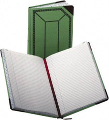 Boorum & Pease - 300 Sheet, 7-5/8 x 12-1/2", Record/Account Book - Green & Red - All Tool & Supply