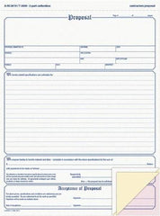 Adams Business Forms - 50 Sheet, 8-1/2 x 11-7/16", Sales Order Book - White, Canary & Pink - All Tool & Supply