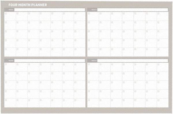 MasterVision - 36 x 48", Wall Calendar - White - All Tool & Supply