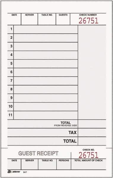 Adams Business Forms - 250 Sheet, 7-1/4 x 4-1/4", Guest Book - White - All Tool & Supply