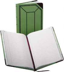 Boorum & Pease - 150 Sheet, 7-5/8 x 12-1/2", Record/Account Book - Green & Red - All Tool & Supply