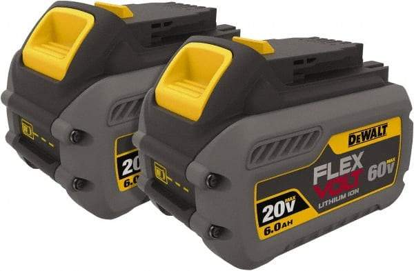 DeWALT - 60 Volt Lithium-Ion Power Tool Battery - 6 Ahr Capacity, 2 hr Charge Time, Series 20/60 FLEXVOLT - All Tool & Supply