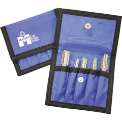 Made in USA - 3 Piece, 1/4" Shank Burr Set - Multiple Head Shapes, Solid Carbide - All Tool & Supply