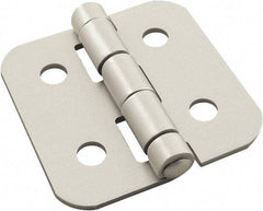 80/20 Inc. - 2" Long x 2" Wide x 1.98mm Thick, Aluminum Door Hinge - Aluminum, Clear Anodized Finish - All Tool & Supply