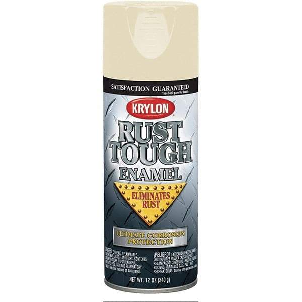 Krylon - Almond (Color), Gloss, Rust Proof Enamel Spray Paint - 25 Sq Ft per Can, 12 oz Container, Use on Wood, Metal - All Tool & Supply