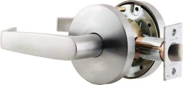 Falcon - Storeroom Lever Lockset for 1-3/8 to 1-7/8" Thick Doors - 2-3/4" Back Set, SFIC Cylinder, Stainless Steel, Satin Chrome Finish - All Tool & Supply