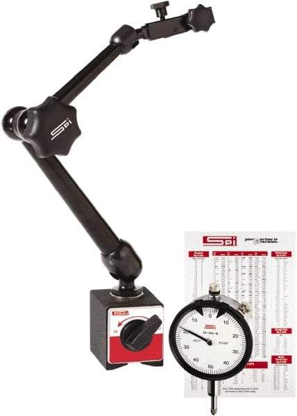 SPI - 1" Range, 0-100-0, 0-50-0 Dial Reading, 0.001" Graduation Dial Drop Indicator - 2-1/4" Dial - All Tool & Supply