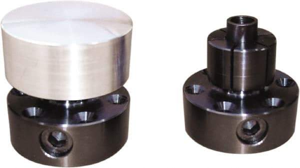 Mitee-Bite - 0.71 to 1.12" Expansion Diam, 4,000 Lb Holding Force, M4 Mounting Screw, M12 Center Screw, Steel ID Expansion Clamps - 1.968" Flange Diam, 3/4" Flange Thickness, 1.55" Mount Hole Diam, 6 Mount Holes, 1.625" Overall Height, 49 Ft/Lb Torque - All Tool & Supply