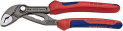 Knipex - 7-1/4" OAL, 1-1/2" Max Capacity, 18 Position Water Pump Tongue & Groove Pliers - V-Jaws, Cushion Grip Handles - All Tool & Supply