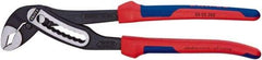 Knipex - 12" OAL, 2-3/4" Max Capacity, 9 Position Water Pump Tongue & Groove Pliers - V-Jaws, Comfort Grip Handles - All Tool & Supply