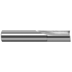 Square End Mill: 1/2'' Dia, 1'' LOC, 1/2'' Shank Dia, 3'' OAL, 2 Flutes, Solid Carbide Single End, Uncoated, Straight Flute, 0 ° Helix, RH Cut, RH Flute