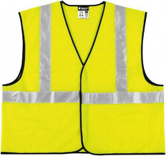 MCR Safety - Size 3XL Flame Resistant/Retardant Lime Solid General Purpose Vest - 27.4" Chest, ANSI 107-2015, Hook & Loop Closure, 3 Pockets, Polyester - All Tool & Supply