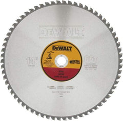 DeWALT - 14" Diam, 1" Arbor Hole Diam, 66 Tooth Wet & Dry Cut Saw Blade - Carbide-Tipped, Standard Round Arbor - All Tool & Supply