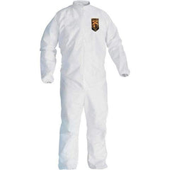 KleenGuard - Size 5X/6XL Film Laminate General Purpose Coveralls - White, Zipper Closure, Elastic Cuffs, Elastic Ankles, Serged Seams - All Tool & Supply