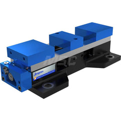 Self-Centering Vise: 4″ Jaw Width Hydraulic, 15″ OAL, 8″ OAW, 4.59″ OAH