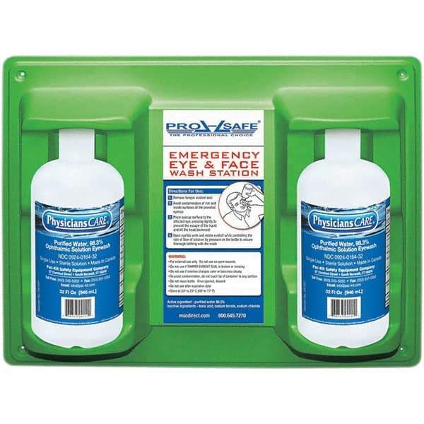 PRO-SAFE - 32 oz, Disposable Eyewash Double Station - Approved by FDA - All Tool & Supply