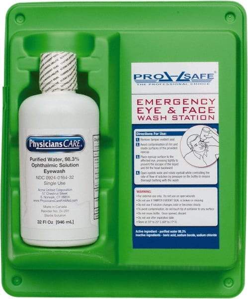 PRO-SAFE - 32 oz, Disposable Eyewash Single Station - Approved by FDA - All Tool & Supply