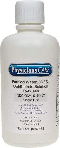 PRO-SAFE - 32 oz, Disposable Eyewash Single Refill Station - Approved by FDA - All Tool & Supply