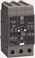 Square D - 15 Amp, 480Y/277 V, 3 Pole, Bolt On Miniature Circuit Breaker - 65 kA Breaking Capacity, 12, 14 AWG - All Tool & Supply