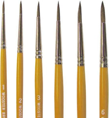 Wooster Brush - #4 Camel Hair Artist's Paint Brush - 3/32" Wide, 0.6" Bristle Length, 5-21/32" Plastic Handle - All Tool & Supply