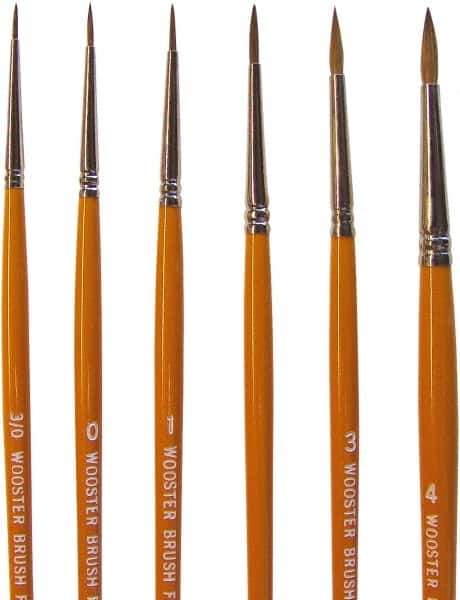 Wooster Brush - #4 Sable Artist's Paint Brush - 7/32" Wide, 37/64" Bristle Length, 5-51/64" Plastic Handle - All Tool & Supply