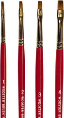 Wooster Brush - #2 Sable Artist's Paint Brush - 1/8" Wide, 1/4" Bristle Length, 5-5/8" Plastic Handle - All Tool & Supply