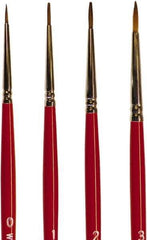 Wooster Brush - #3 Sable Artist's Paint Brush - 1/8" Wide, 7/16" Bristle Length, 5-11/16" Plastic Handle - All Tool & Supply