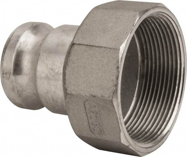 Value Collection - 2" Aluminum Cam & Groove Suction & Discharge Hose Male Adapter Female NPT Thread - Part A, 3" Thread, 1,000 Max psi - All Tool & Supply