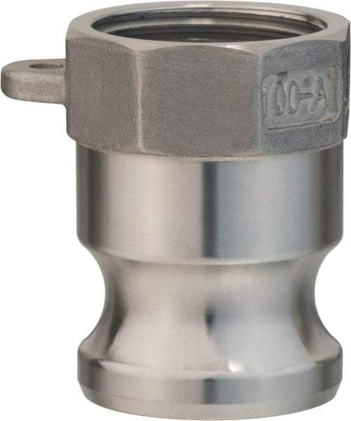 Value Collection - 4" Stainless Steel Cam & Groove Suction & Discharge Hose Male Adapter Female NPT Thread - Part A, 4" Thread, 400 Max psi - All Tool & Supply