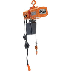 Vestil - 1/2 Ton Capacity, 20.5 FPM Lift Speed, 230 Volt, Electric Chain Hoist - 1.08 Output hp, 15' Max Lift - All Tool & Supply