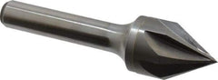 Keo - 3/4" Head Diam, 3/8" Shank Diam, 6 Flute 60° Solid Carbide Countersink - Bright Finish, 2-3/4" OAL, Single End - All Tool & Supply