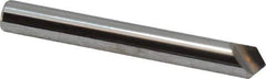 Keo - 1/4" Head Diam, 1/4" Shank Diam, 1 Flute 100° Solid Carbide Countersink - Bright Finish, 2" OAL, Single End - All Tool & Supply