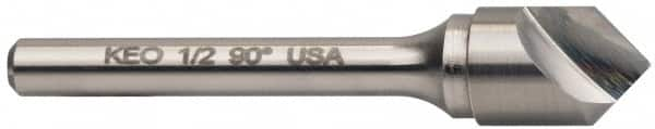 Keo - 3/4" Head Diam, 3/8" Shank Diam, 1 Flute 90° Solid Carbide Countersink - All Tool & Supply