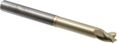 Accupro - 3/8", 3 Flute, Single End, Solid Carbide, 0.015" Corner Radius End Mill - 4" OAL, 37° Helix, Right Hand Flute, 1/2" LOC, Right Hand Cut, 2-3/8" Extended Reach - All Tool & Supply