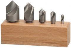 Keo - 5 Piece, 1/4 to 1" Head Diam, 100° Included Angle, Single End Countersink Set - All Tool & Supply