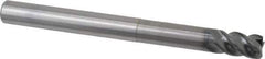 OSG - 12mm, 4 Flute, Single End, Solid Carbide, 1mm Corner Radius End Mill - 130mm OAL, 45° Helix, Right Hand Flute, 18mm LOC, Right Hand Cut, 60mm Extended Reach - All Tool & Supply